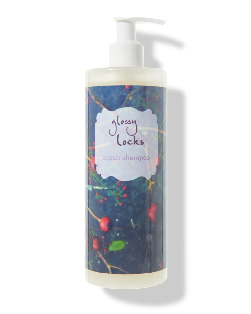 "GLOSSY LOCKS" shampoing réparateur pour cheveux secs et abîmés: 100% Pure