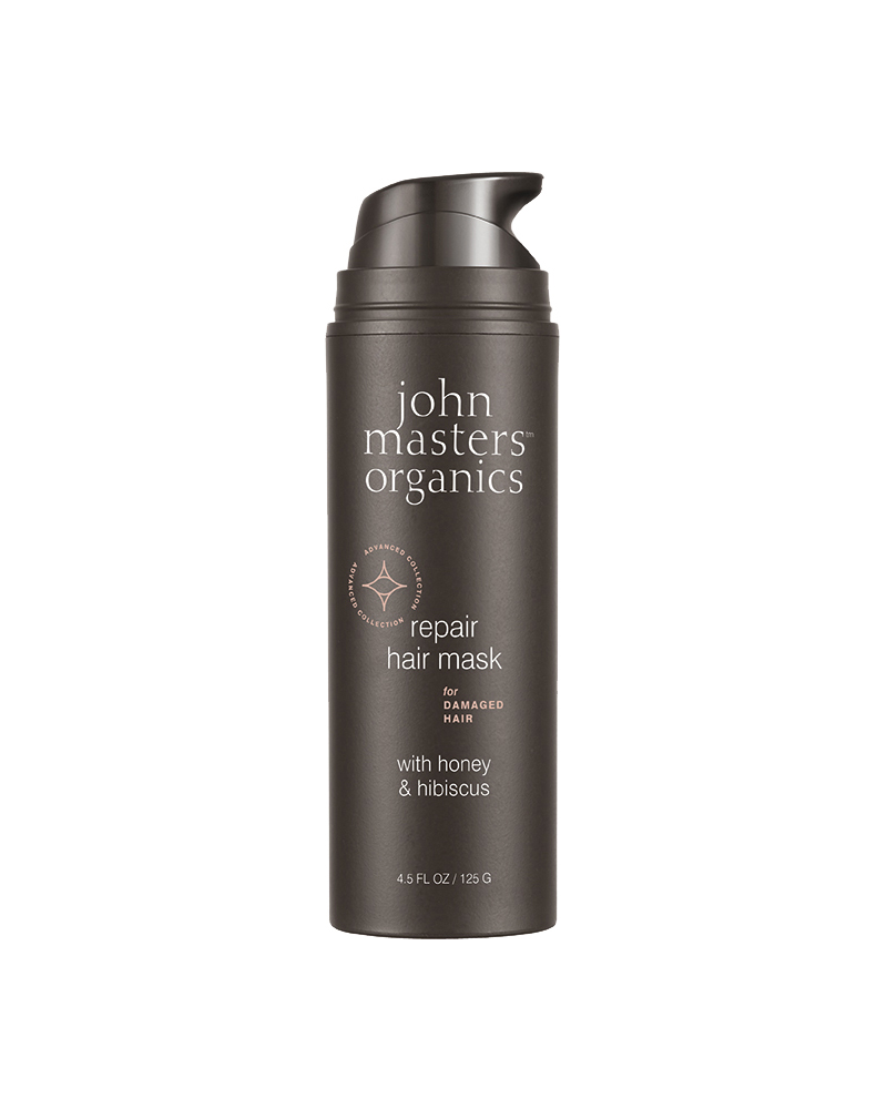 "REPAIR HAIR MASK" masque pour cheveux abîmés au miel et à l'hibiscus: John Masters Organics