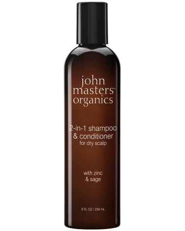 "2-IN-1" shampoing et après-shampoing 2-en-1 pour cheveux secs au zinc & sauge: John Masters Organics