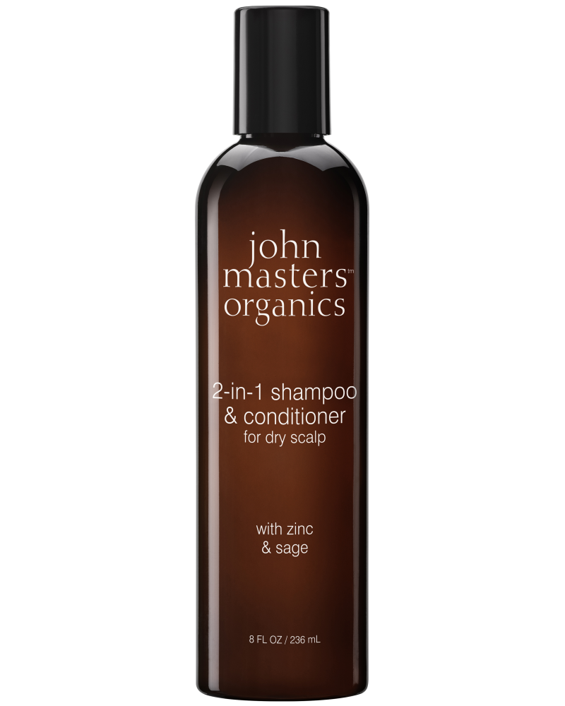 "2-IN-1" shampoing et après-shampoing 2-en-1 pour cheveux secs au zinc & sauge: John Masters Organics